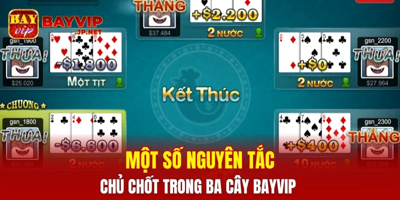 Một số nguyên tắc chủ chốt trong ba cây BAYVIP